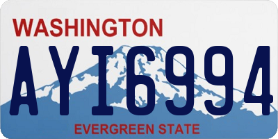WA license plate AYI6994