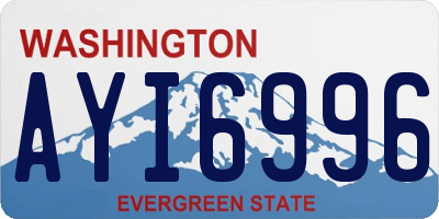 WA license plate AYI6996