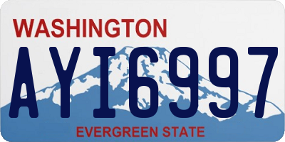WA license plate AYI6997