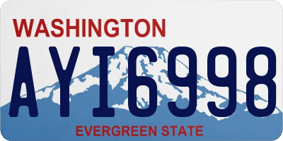 WA license plate AYI6998