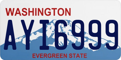 WA license plate AYI6999