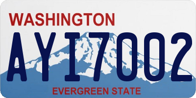 WA license plate AYI7002