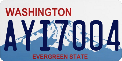 WA license plate AYI7004