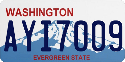 WA license plate AYI7009