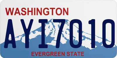 WA license plate AYI7010
