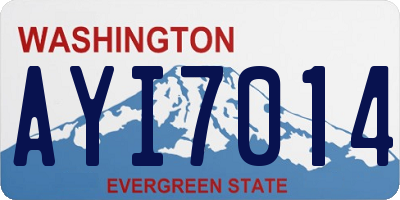 WA license plate AYI7014