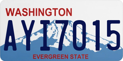 WA license plate AYI7015