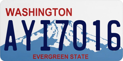 WA license plate AYI7016