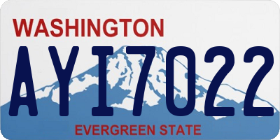 WA license plate AYI7022