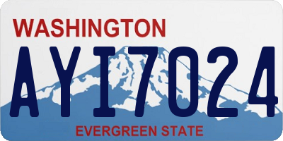 WA license plate AYI7024