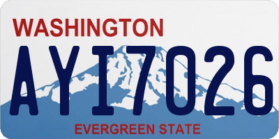 WA license plate AYI7026