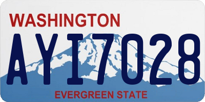 WA license plate AYI7028