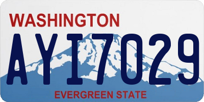 WA license plate AYI7029