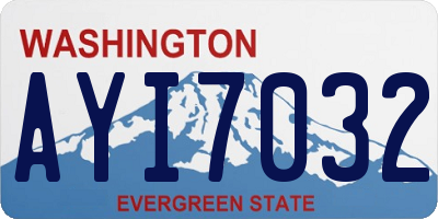 WA license plate AYI7032