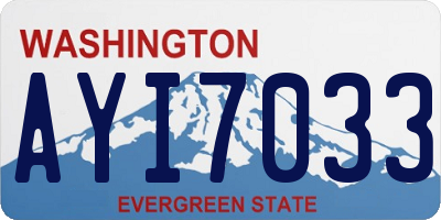 WA license plate AYI7033