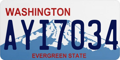 WA license plate AYI7034