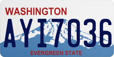 WA license plate AYI7036