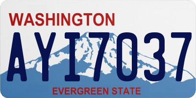 WA license plate AYI7037