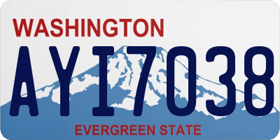 WA license plate AYI7038