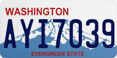 WA license plate AYI7039