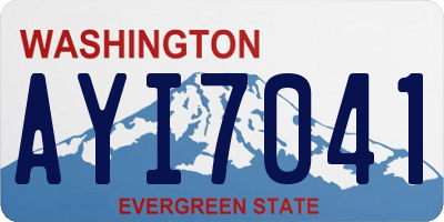 WA license plate AYI7041