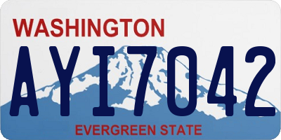 WA license plate AYI7042