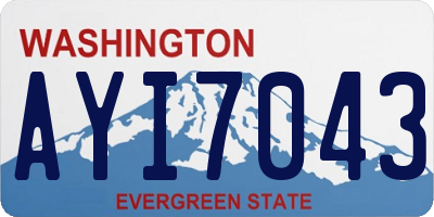 WA license plate AYI7043