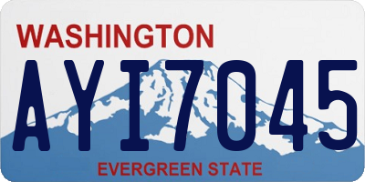 WA license plate AYI7045