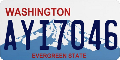 WA license plate AYI7046