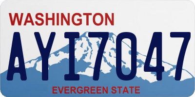 WA license plate AYI7047