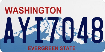 WA license plate AYI7048