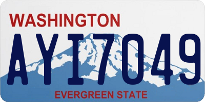 WA license plate AYI7049