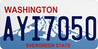 WA license plate AYI7050