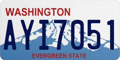 WA license plate AYI7051
