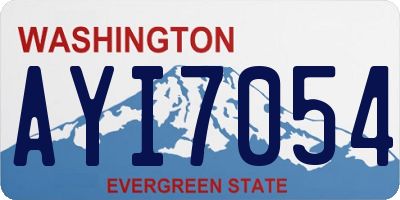 WA license plate AYI7054
