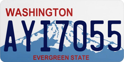 WA license plate AYI7055