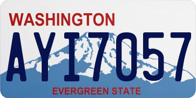 WA license plate AYI7057