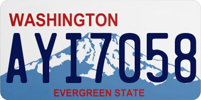 WA license plate AYI7058