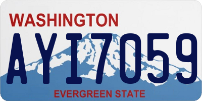 WA license plate AYI7059