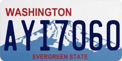 WA license plate AYI7060