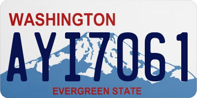 WA license plate AYI7061