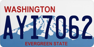 WA license plate AYI7062