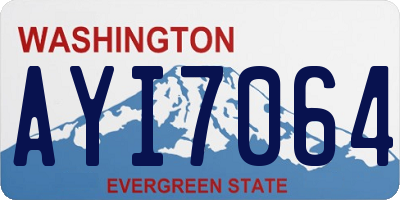 WA license plate AYI7064