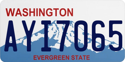 WA license plate AYI7065