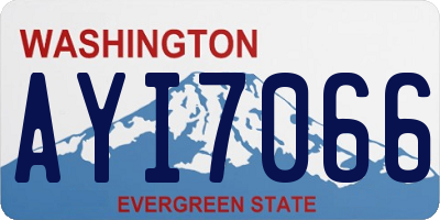 WA license plate AYI7066