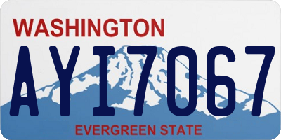 WA license plate AYI7067