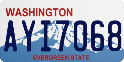WA license plate AYI7068
