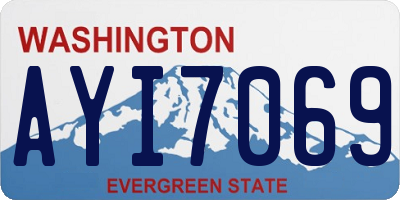 WA license plate AYI7069