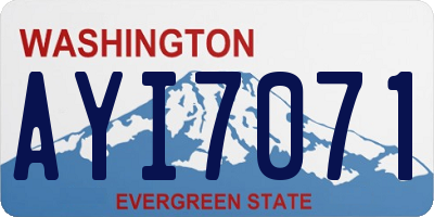 WA license plate AYI7071
