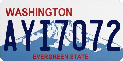 WA license plate AYI7072